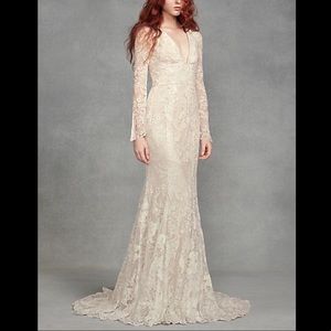 White by Vera Wang wedding dress from David’s Bridal